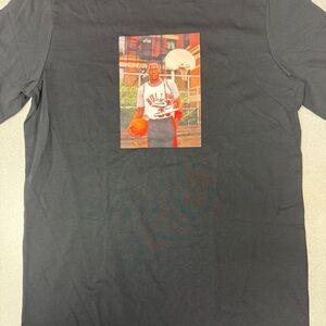 Jordan Black Short-Sleeve Tee with Color Basketball Graphic